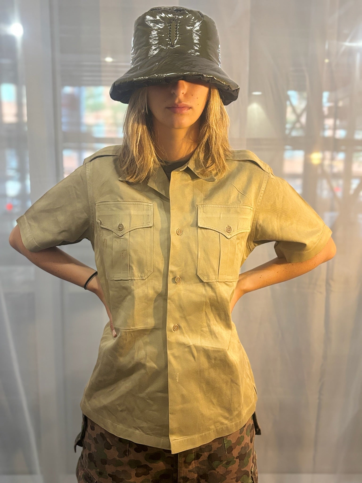 1960s American Tropical Officer Shirt