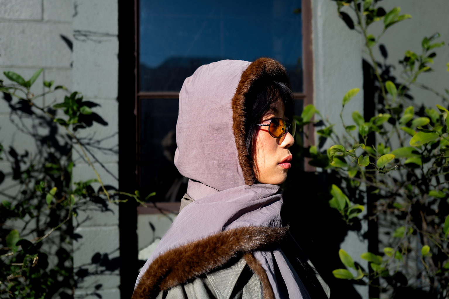 Strata Hooded Scarf | Carbon