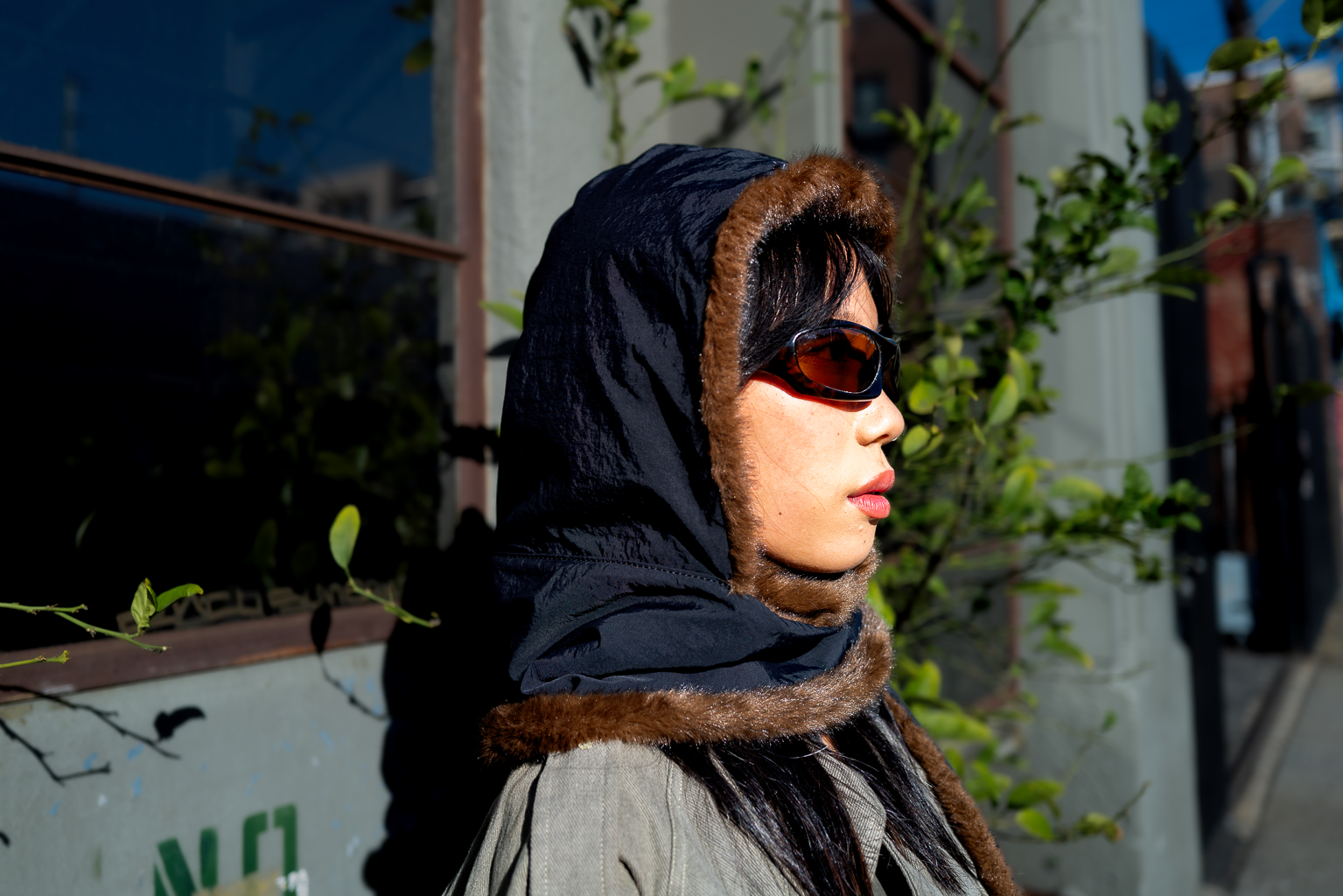 Strata Hooded Scarf | Black
