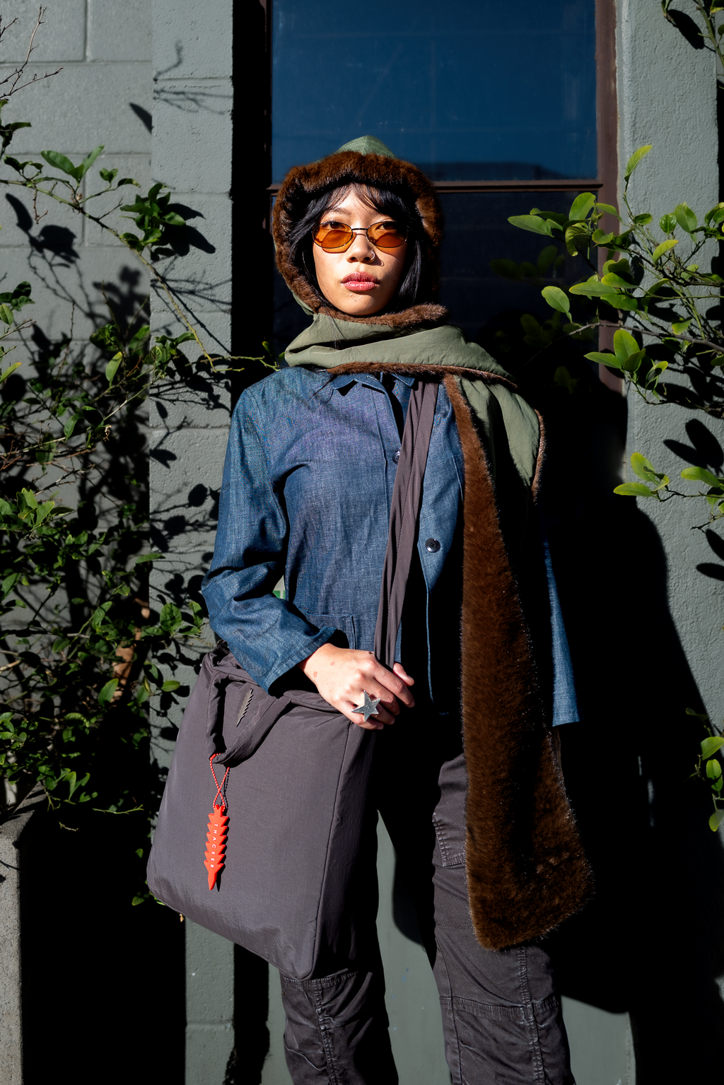 Strata Hooded Scarf | Forest