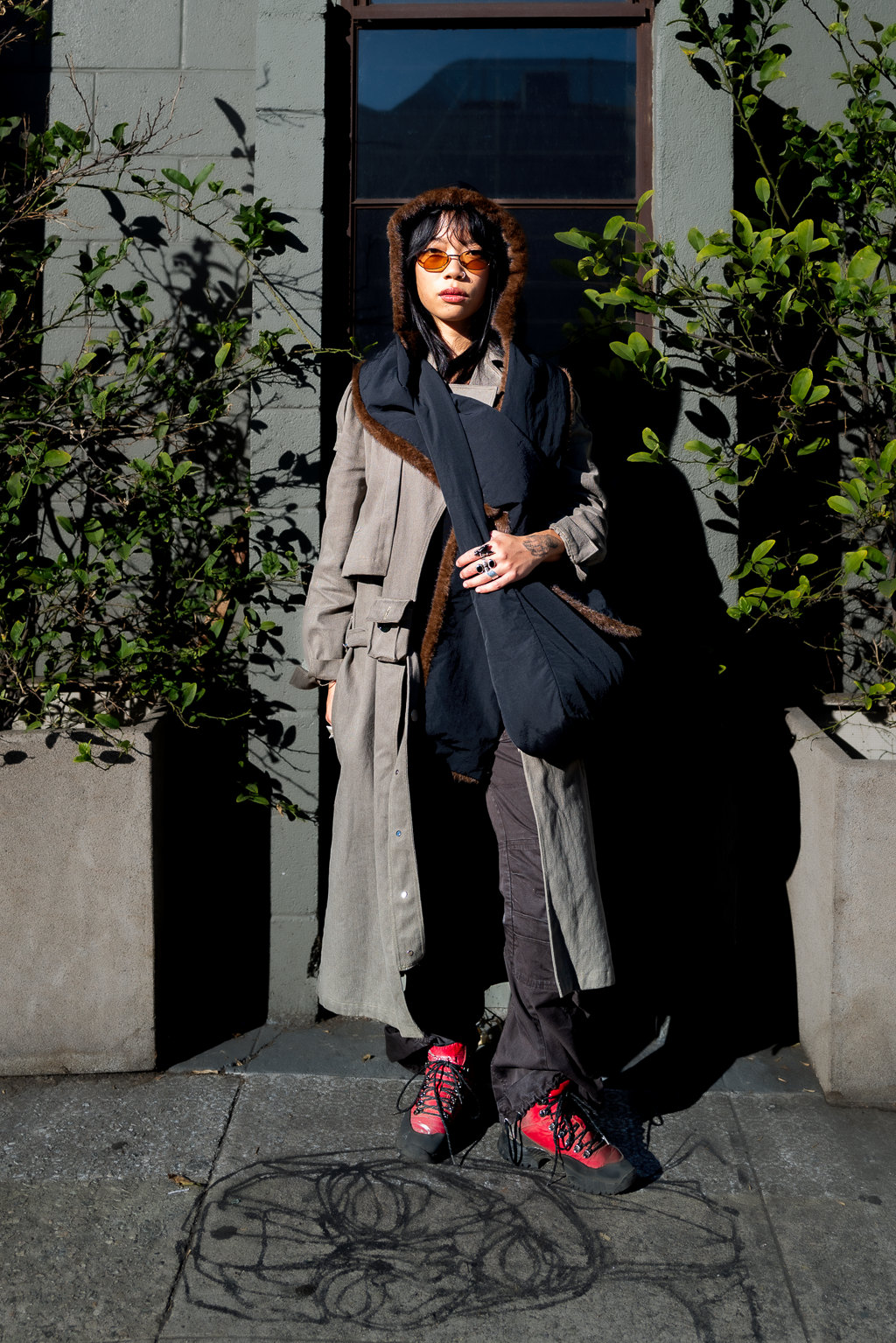 Strata Hooded Scarf | Black