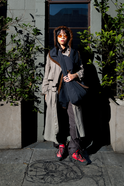 Strata Hooded Scarf | Black