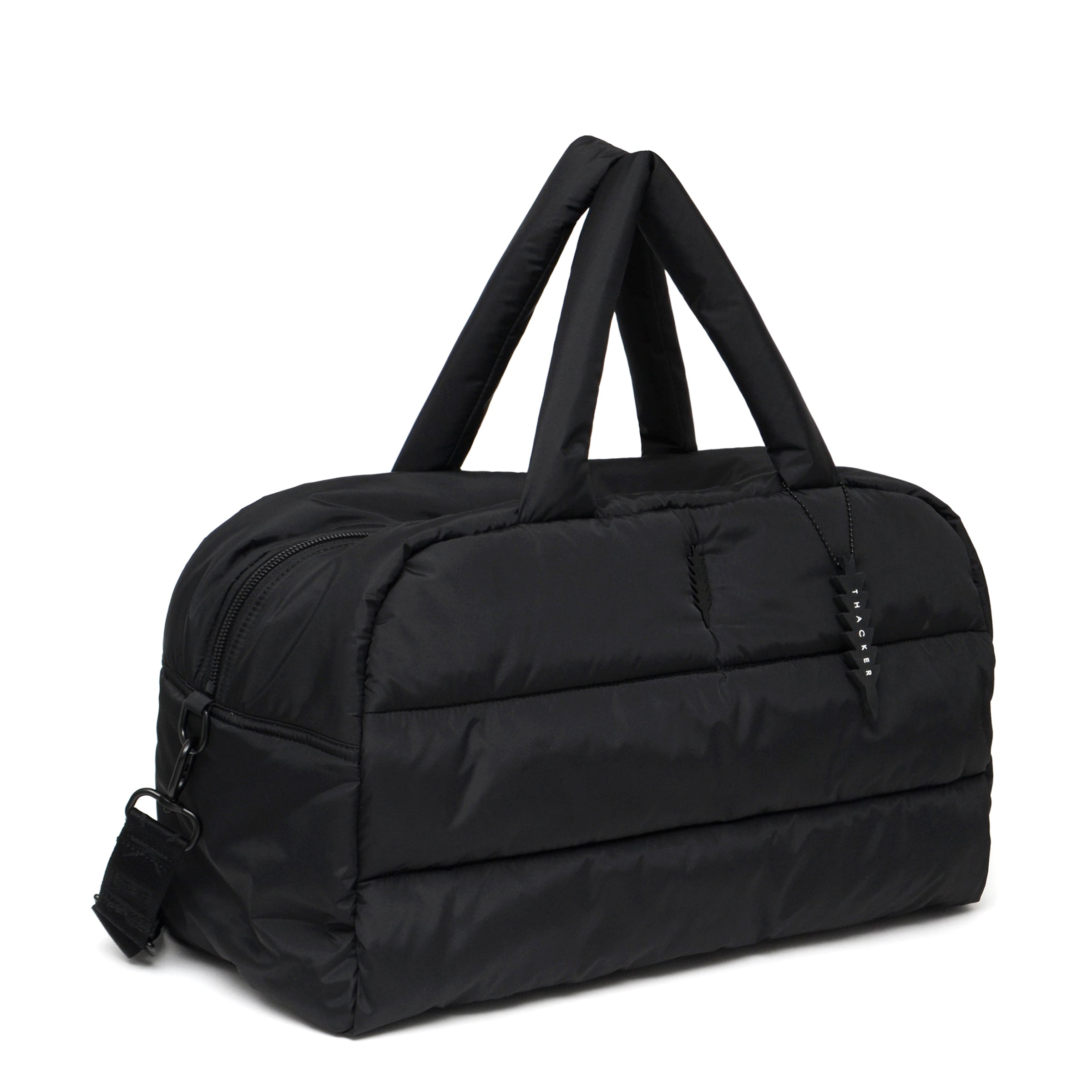 Black nylon gym bag sale