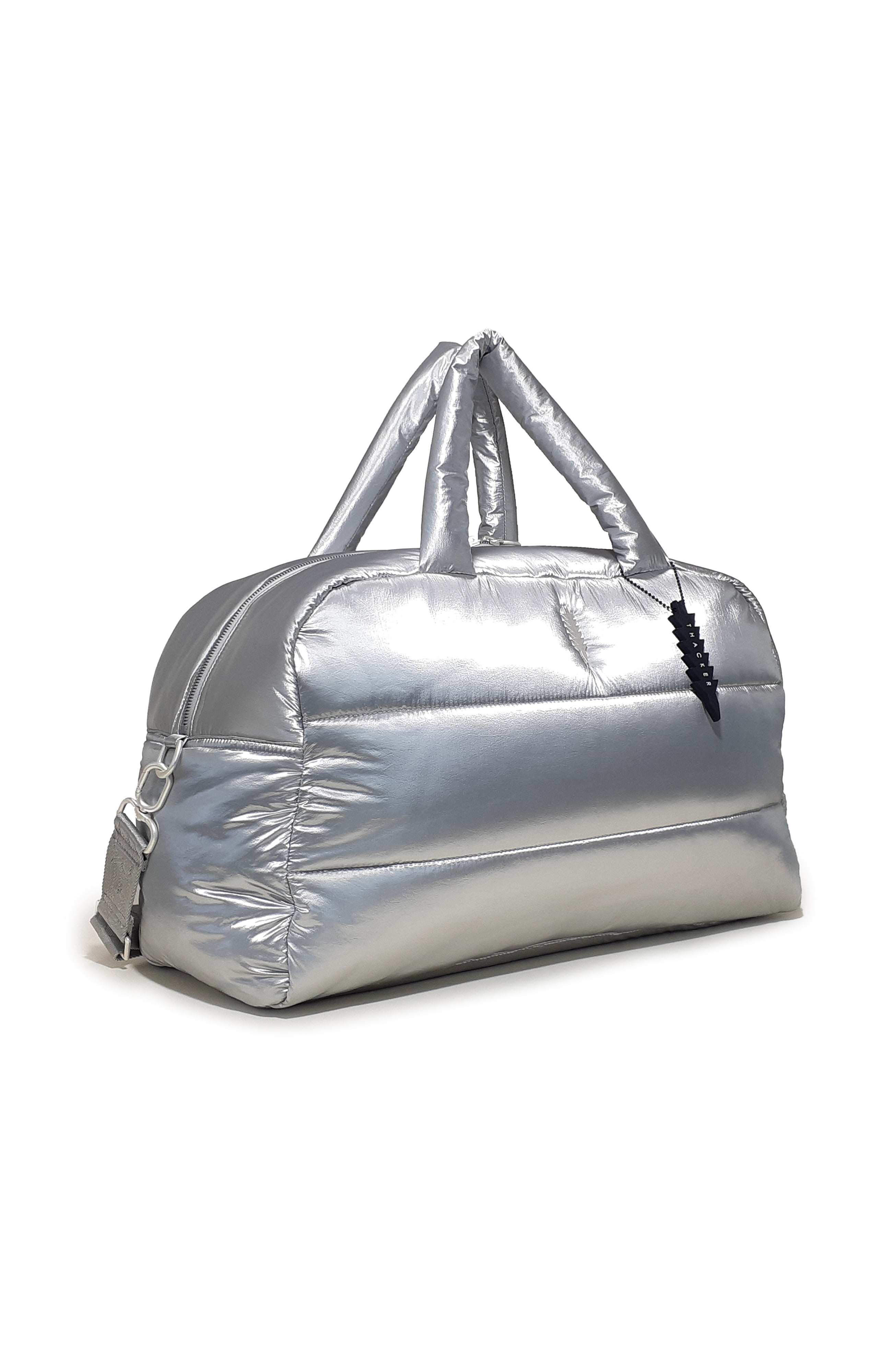 Feather Escape Duffle | Matte Silver Nylon