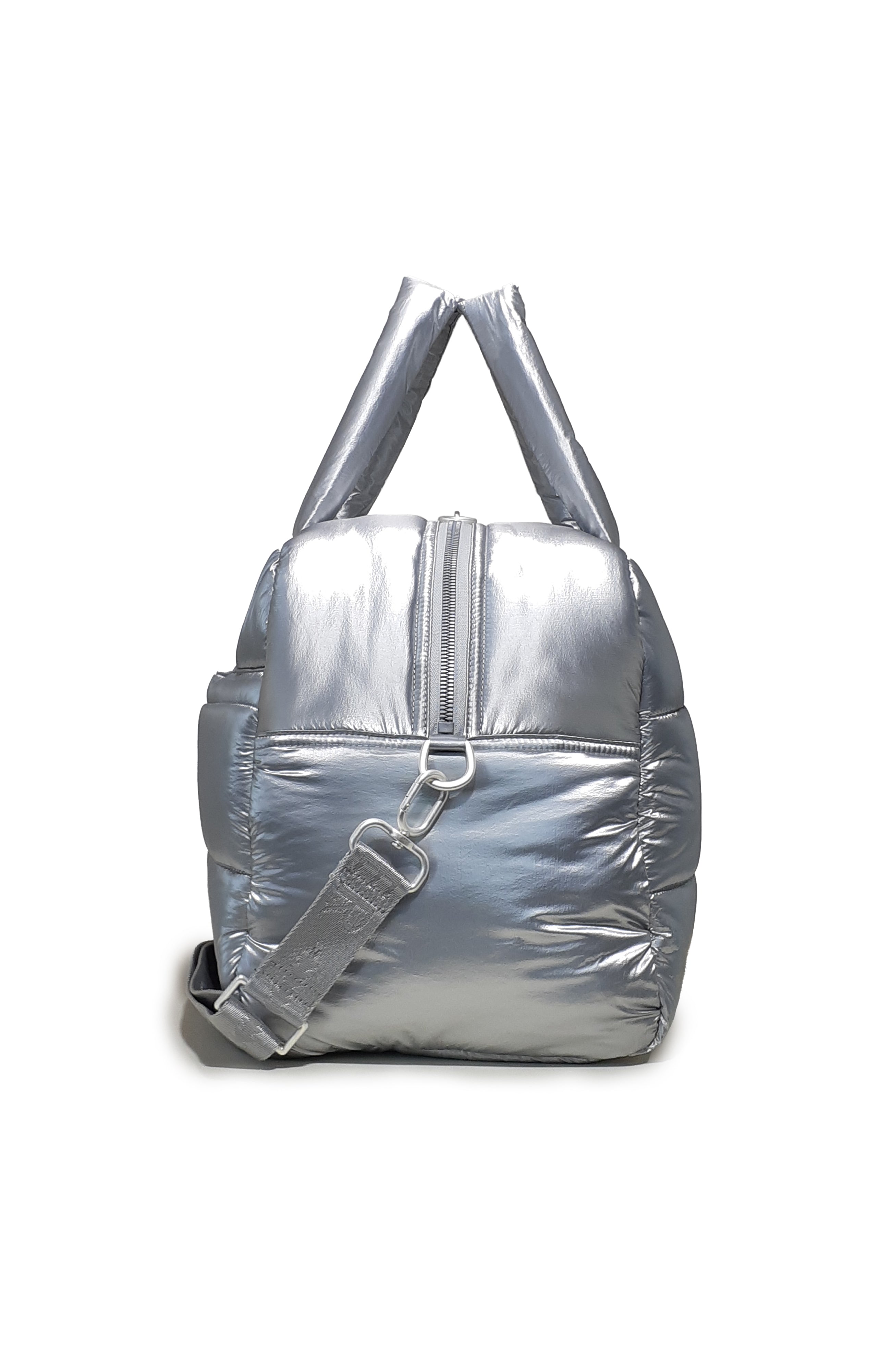 Feather Escape Duffle | Matte Silver Nylon