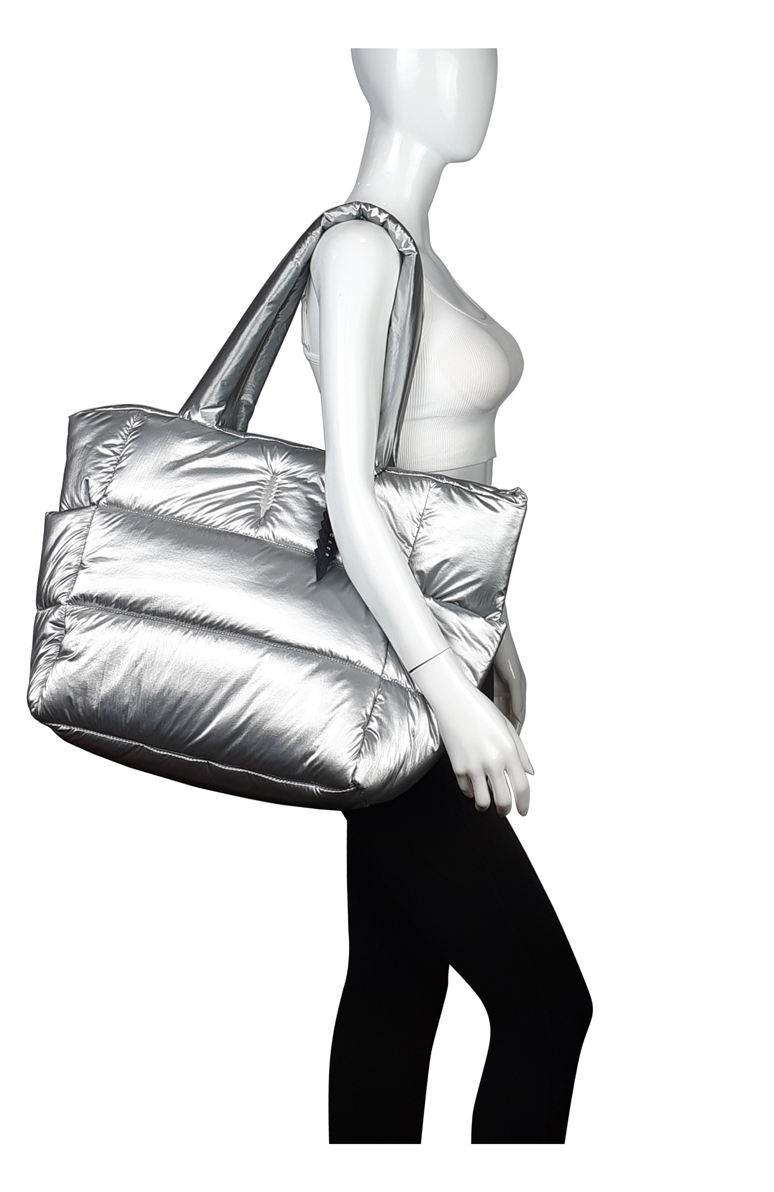 Feather Escape Tote | Matte Silver