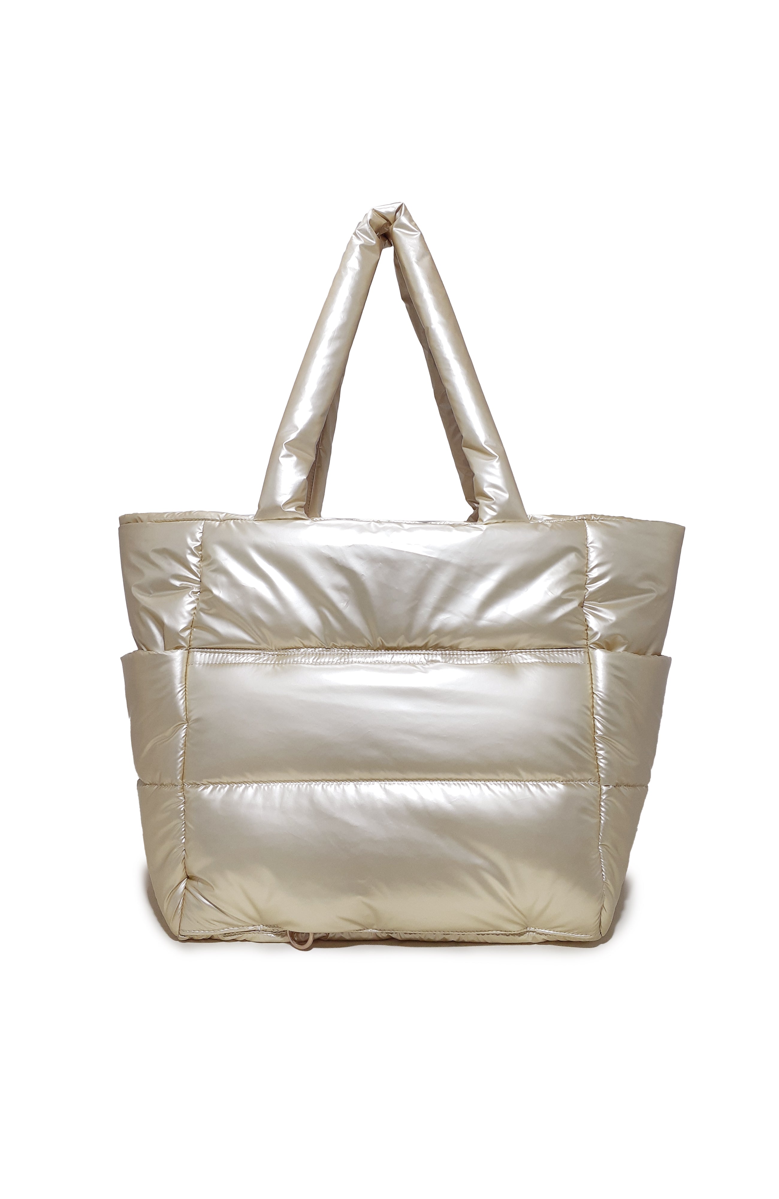 Feather Escape Tote | Pale Gold Nylon