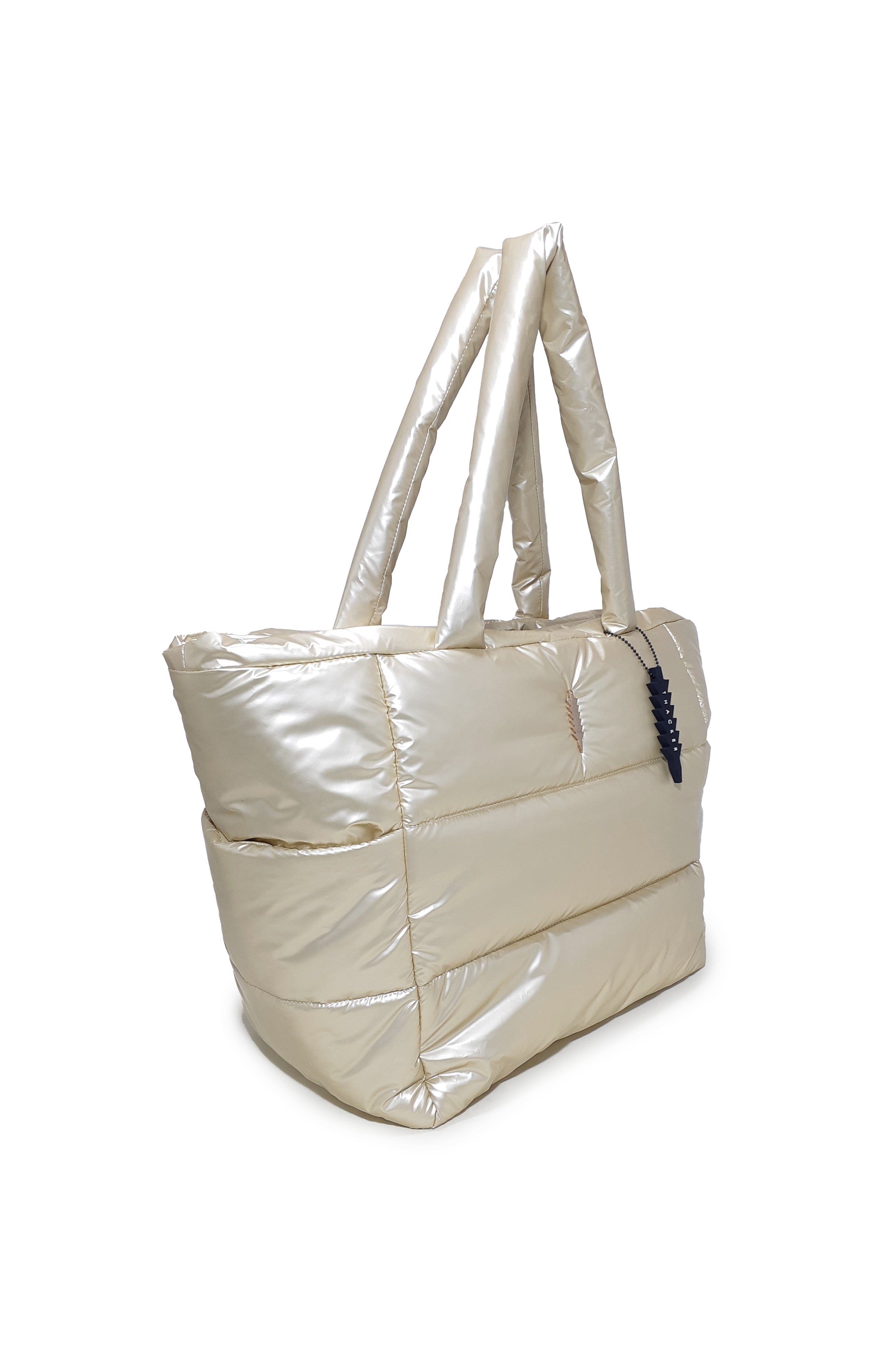 Feather Escape Tote | Pale Gold Nylon