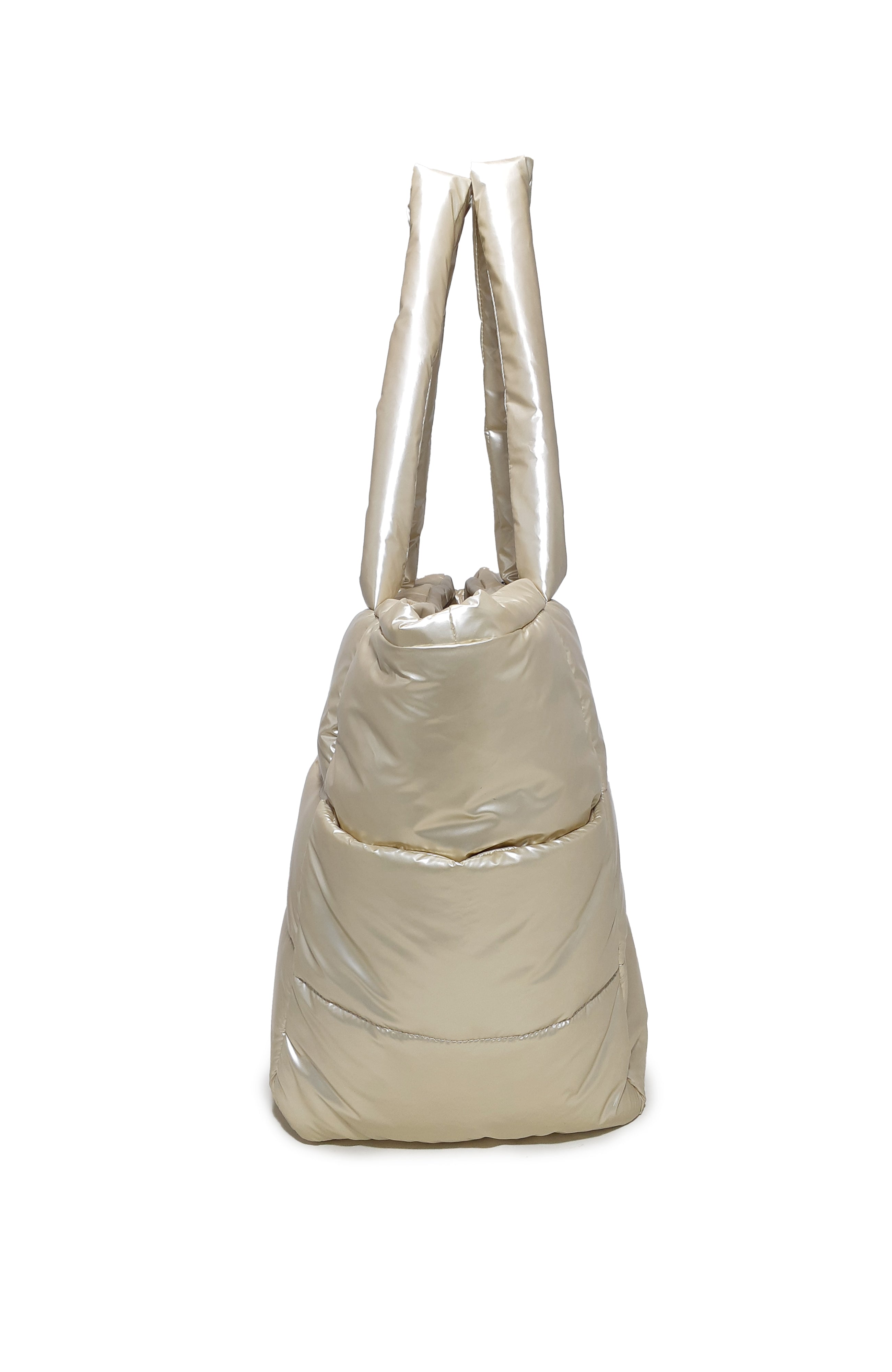 Feather Escape Tote | Pale Gold Nylon