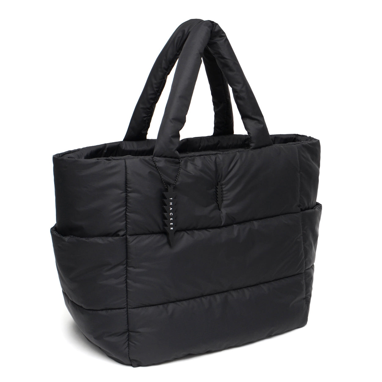 thacker Quinn Puffy Quilted Duffle Bag in Black